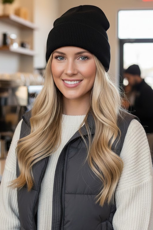 Black Color Beret Hat