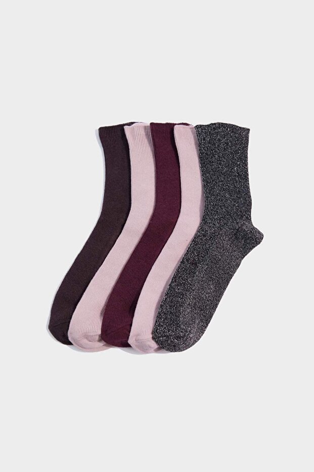 Women's 5-Pack Cotton Long Socks G6377Axns