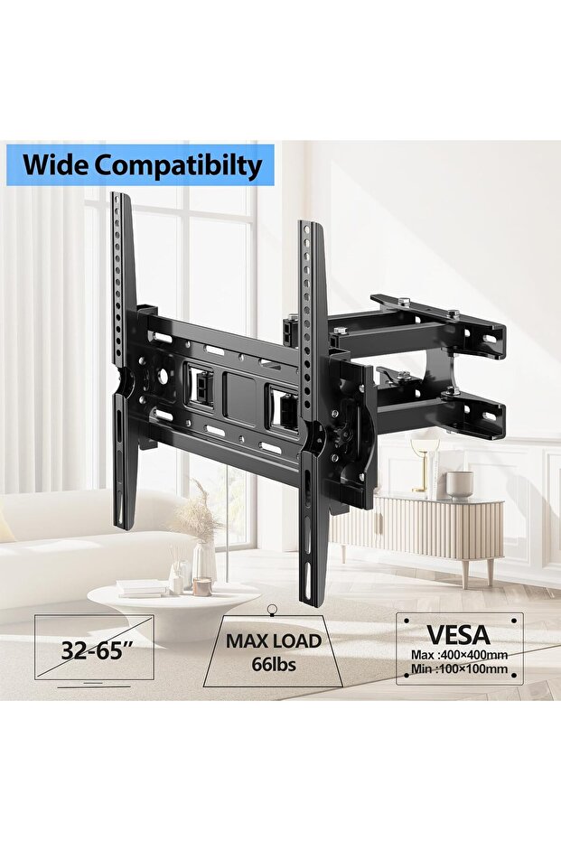 حامل جداري للتلفزيون متحرك بالكامل - 2