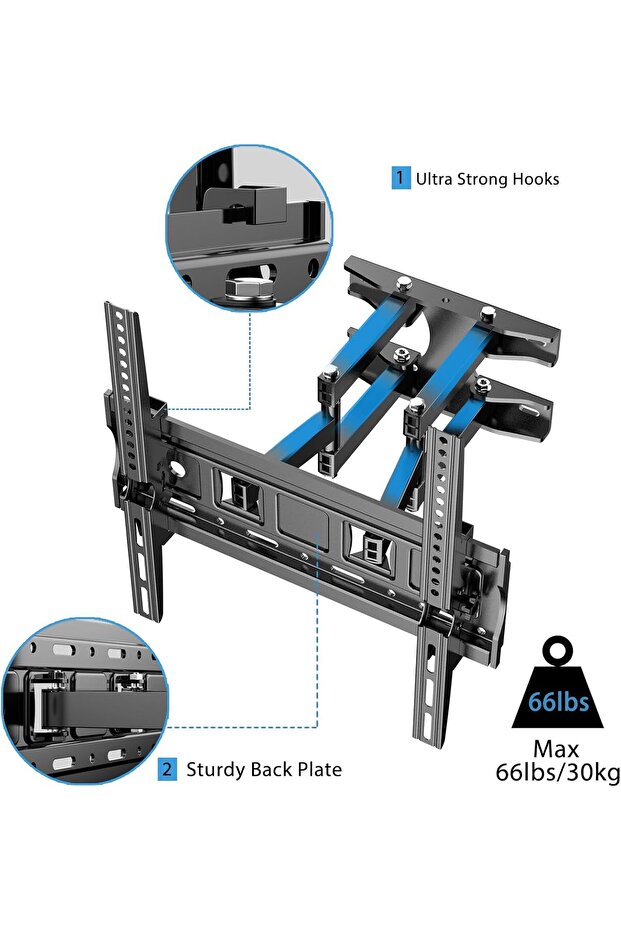 حامل جداري للتلفزيون متحرك بالكامل - 4
