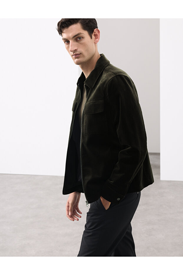 Kadife Trucker Ceket - 5