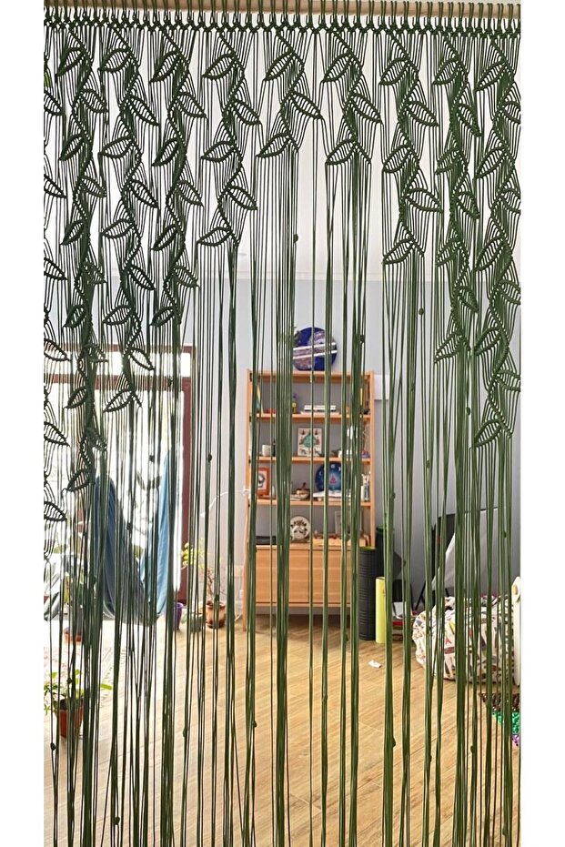 Makrome Yeşil Kapı Perdesi - 2