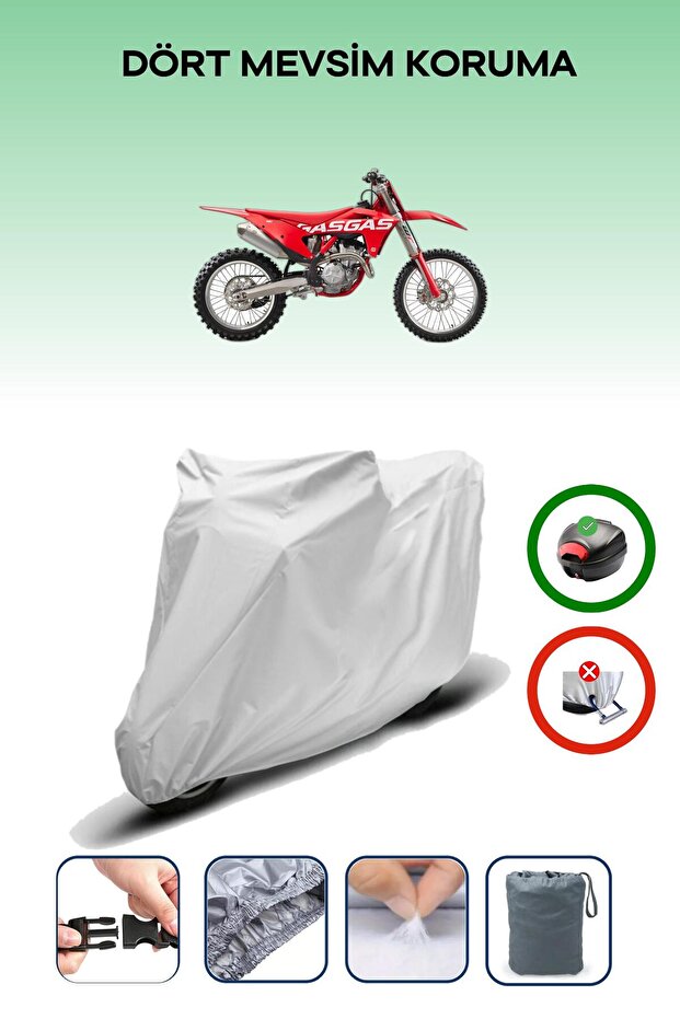 Gray Rear Bag Compatible Gas Gas Mc 250 F Compatible Motorcycle Canvas Motor Cover