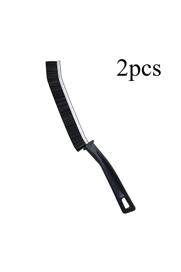 2Pcs-BLCAK Gap Cleaning Brush Hard Bristled Crevice Cleaning Brush for Stiff Angled Bristles Tile Ba