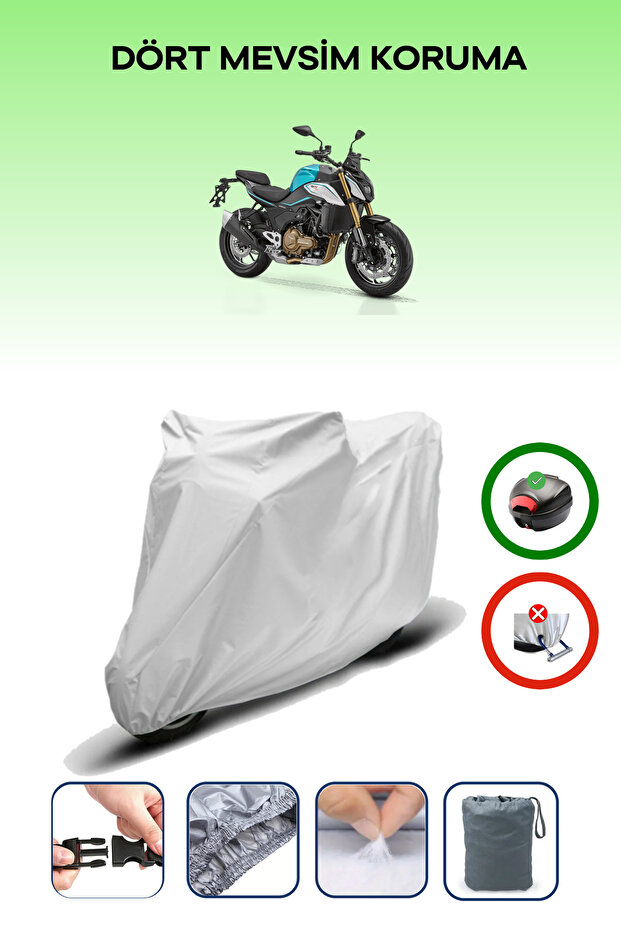 Gray Tail Bag Compatible Rks Srk550 Compatible Motorcycle Tarpaulin Motor Cover