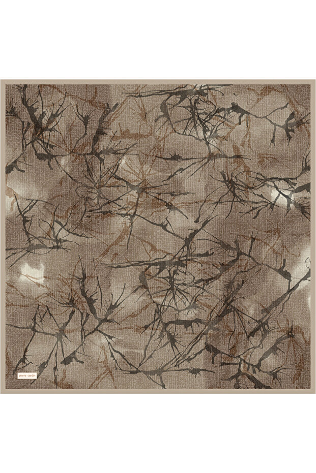 Brown 90X90 Silk Twill Scarf