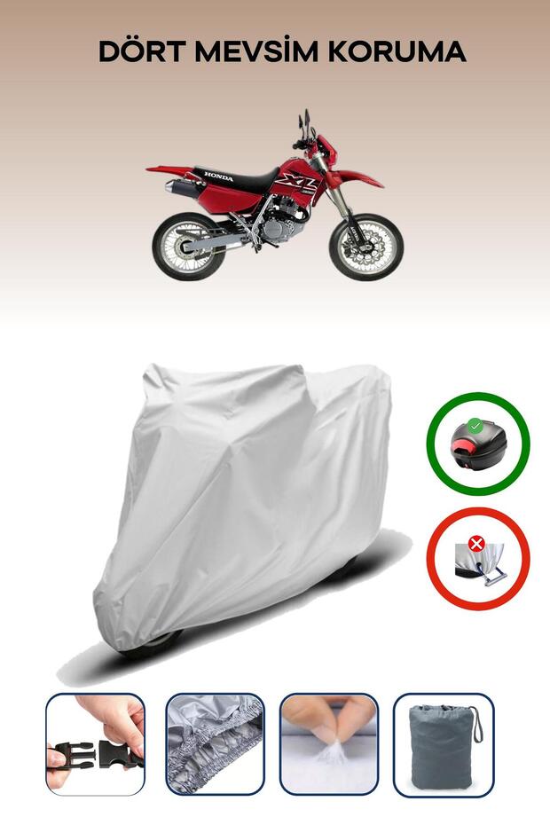 Gray Rear Bag Compatible Honda XL 200 Compatible Motorcycle Tarpaulin Motor Cover