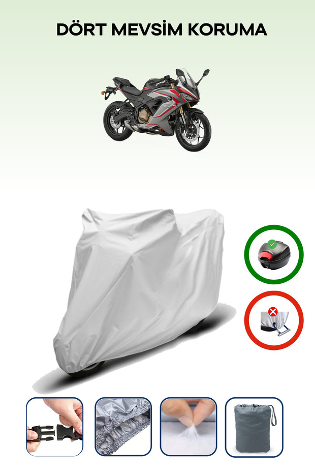 Gray Tail Bag Compatible Rks Srk250 Rr Compatible Motorcycle Tarpaulin Motor Cover