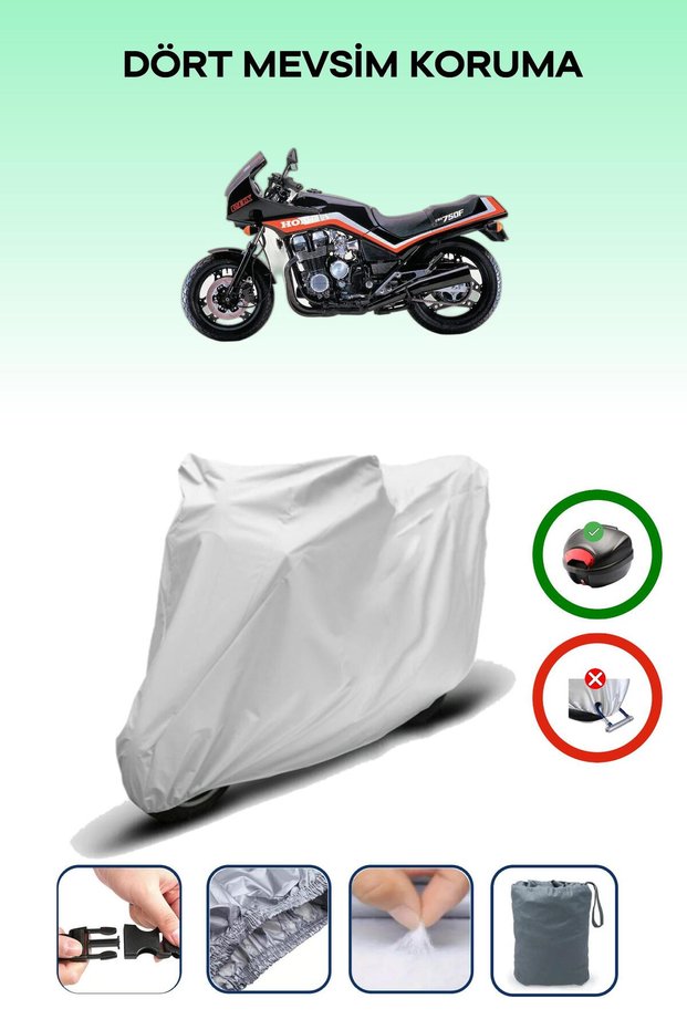 Gray Tail Bag Compatible Honda Cbx 750 F Compatible Motorcycle Tarpaulin Motor Cover