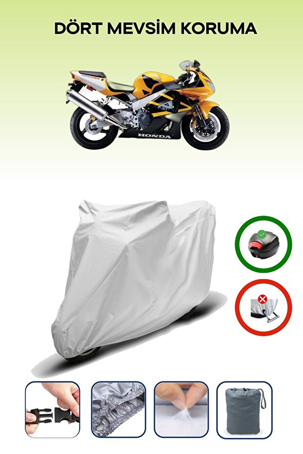 Grey Tail Bag Compatible Honda Cbr 929 Rr Compatible Motorcycle Tarpaulin Motor Cover
