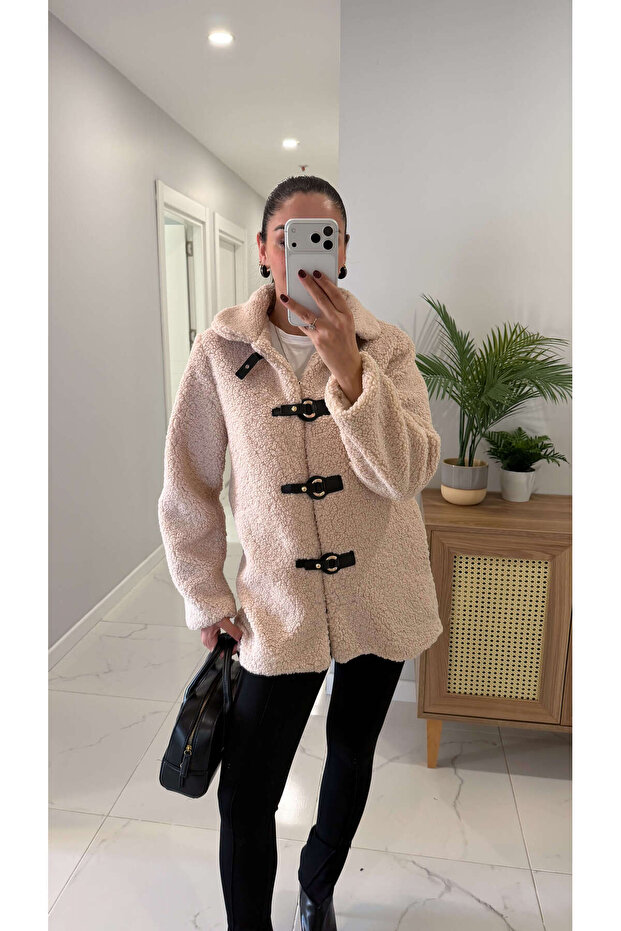 سترة باريس البيج المخملية - 4