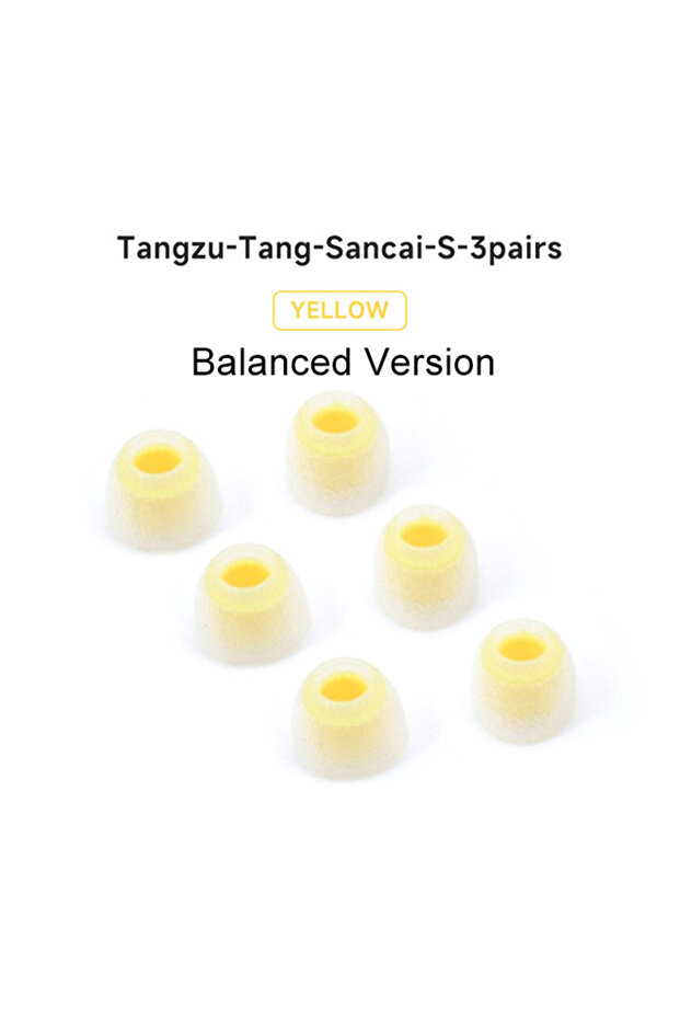 B-YELLOW S-3pairs Tangzu Tang Sancai Balanced/WirdBore/Narrow Ver. In-Ear Silicone Earphone Eartips
