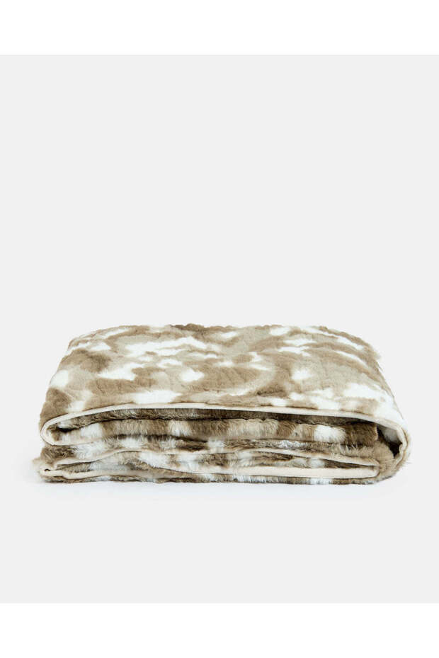 بطانية من الفرو البني - 2