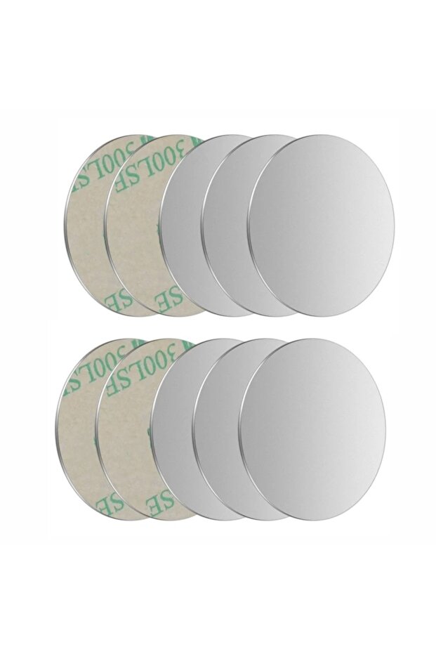10pcs Silver Round 10PCS Thin Metal Plate Disk For Magnetic Car Phone Holder Iron Sheet Sticker Disk