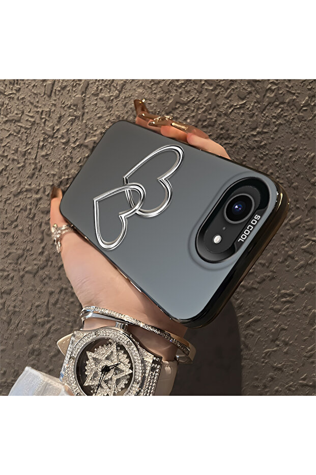 iPhone 16E Compatible Interconnected Hearts Silicone Protective Case - 3