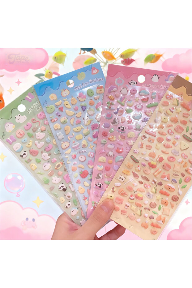 All in animals 400pcs Kawaii Mini Animals Cartoon 3D Puffy Stickers Cute Scrapbooking DIY Journal St