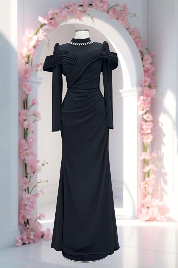 Dila Abiye Elbise Siyah - 1