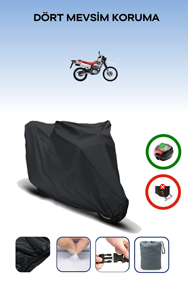 Black Tail Bag Compatible Honda Xlr 125 Compatible Motorcycle Canvas Motor Cover