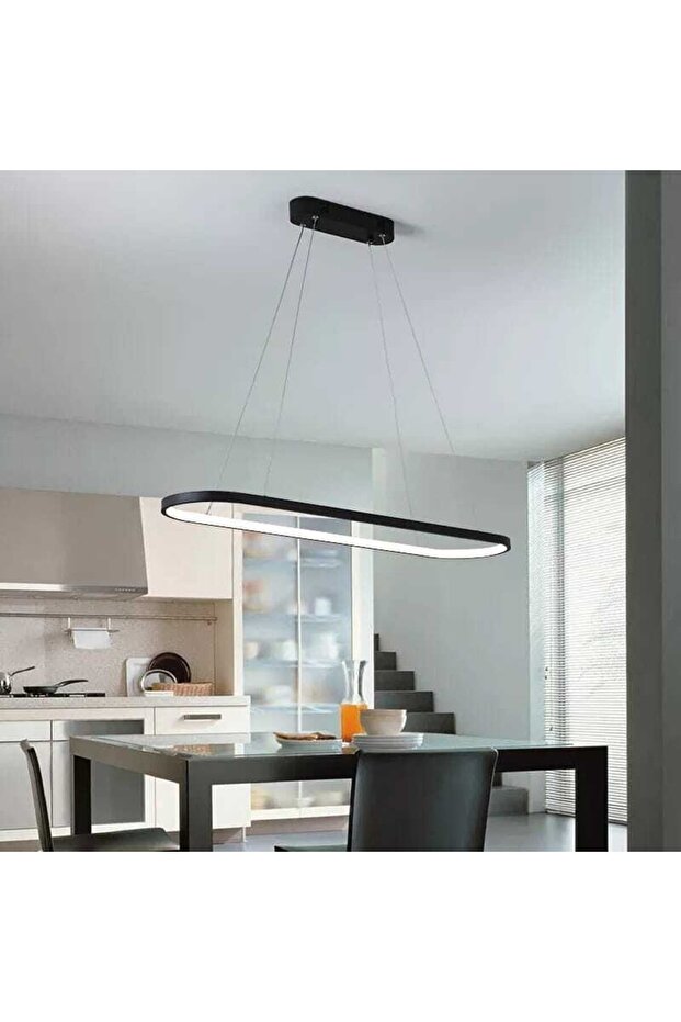 Ohrid 90 cm - Elips Sarkıt Avize - 4