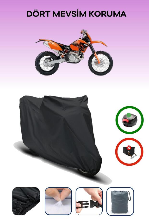 Black Rear Bag Compatible Ktm 450 Exc Compatible Motorcycle Tarpaulin Motor Cover