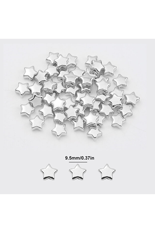 100pcs White K 100/200/400pcs 10mm Golden Star Shaped Beads CCB Loose Spacer Beads For DIY Bracelets