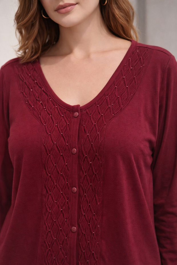 Pattern Combed Cotton Jacket - 2