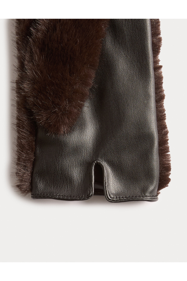 Suni Kürk Detaylı Eldiven - 2