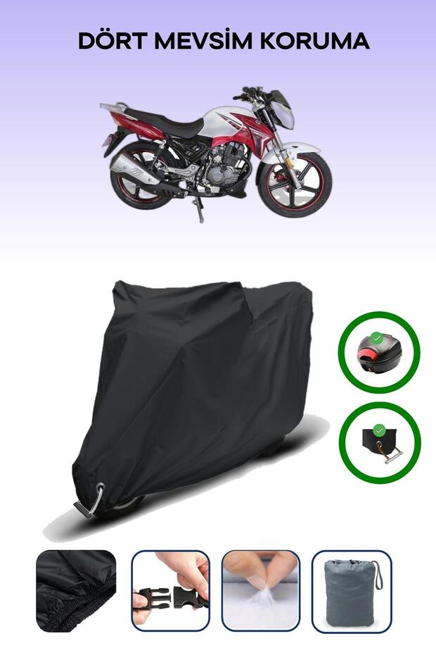 Black Rear Bag and Lock Compatible Arora Ar 185-16 Storm Compatible Motor Tarpaulin