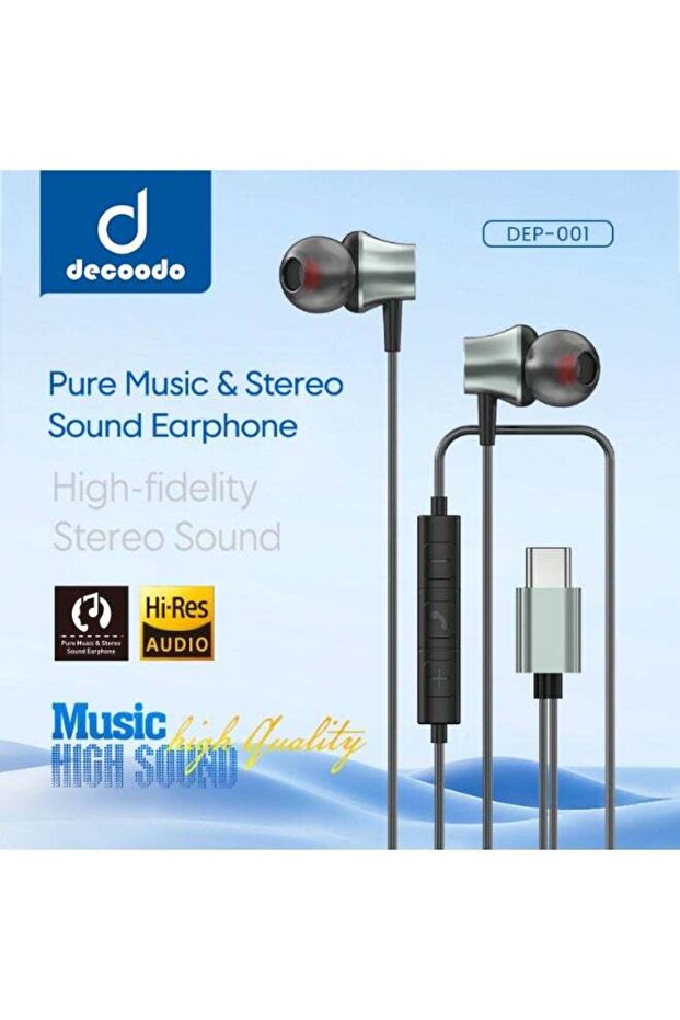 Semi In-Ear Hi-Res Type-C Wired Earphone