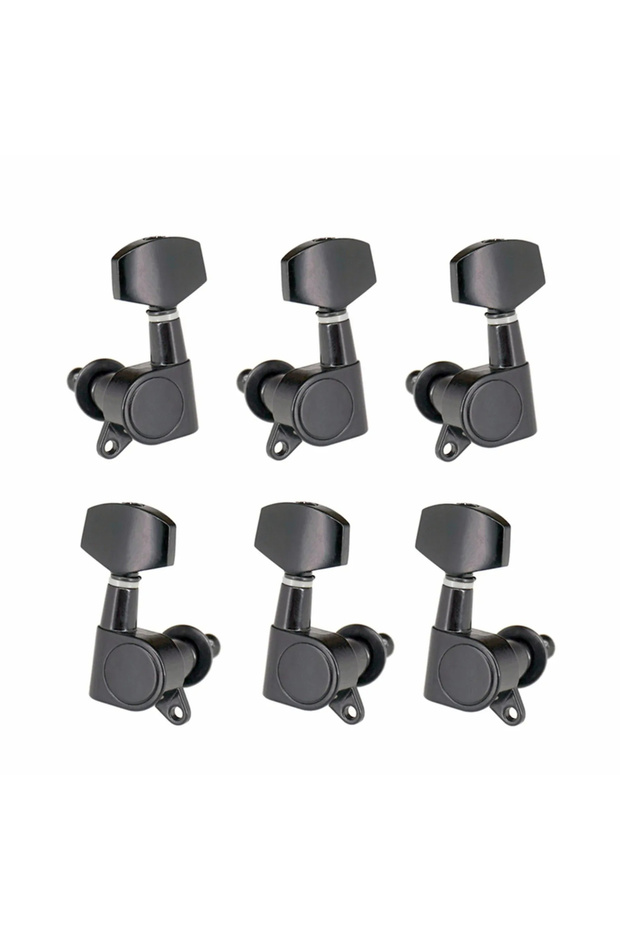 Black 6 Pieces Guitar Tuner Pegs, Tuning Pegs Keys Machine Heads Set, Electric Guitar Tuning Keys, L