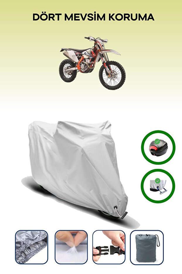 Gray Rear Bag and Lock Compatible Ktm 300 Exc Six Days Tpi Compatible Engine Cover