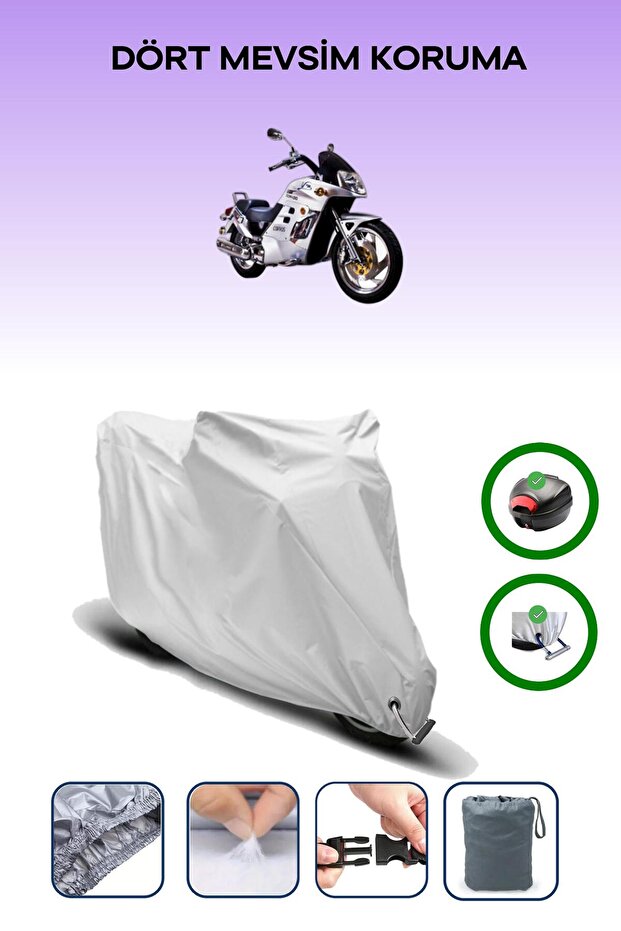 Gray Rear Bag and Lock Compatible Dorado Corvus Compatible Motorcycle Tarpaulin