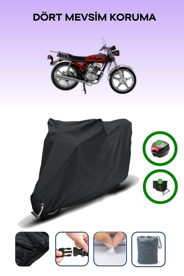 Black Rear Bag and Lock Compatible Mondial 100 Mg Sport Compatible Motor Tarpaulin