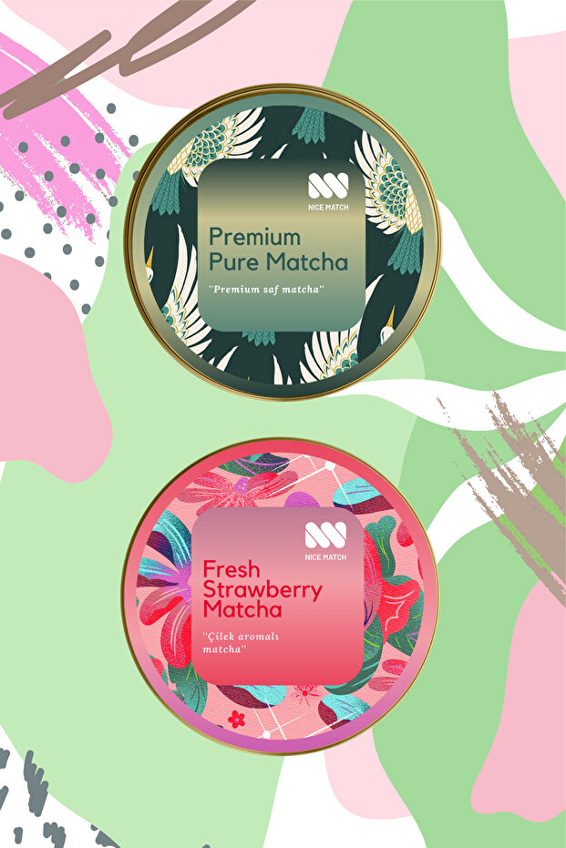 Matcha Flavor Set of 2 – Pure Matcha & Strawberry Matcha Tea