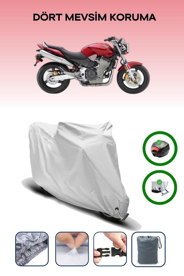 Gray Tail Bag and Lock Compatible Honda Cb 900 Hornet Compatible Motorcycle Tarpaulin