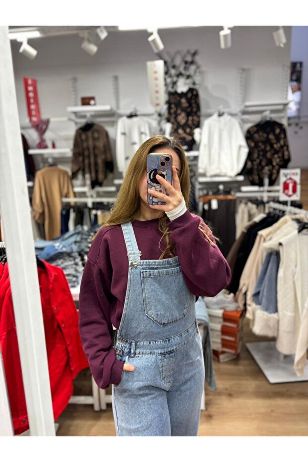 Denim Basic Salopet Tulum - 2