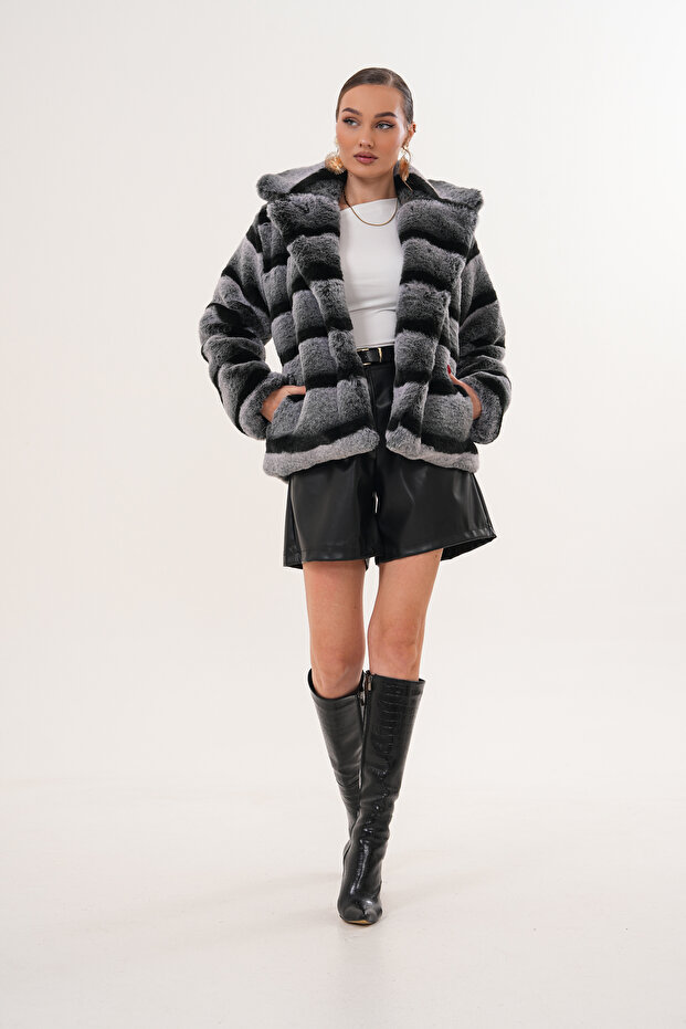 Jacket Collar Feathered Jacket - 3