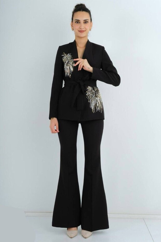 KRUVAZE İŞLEMELİ CEKET - 2