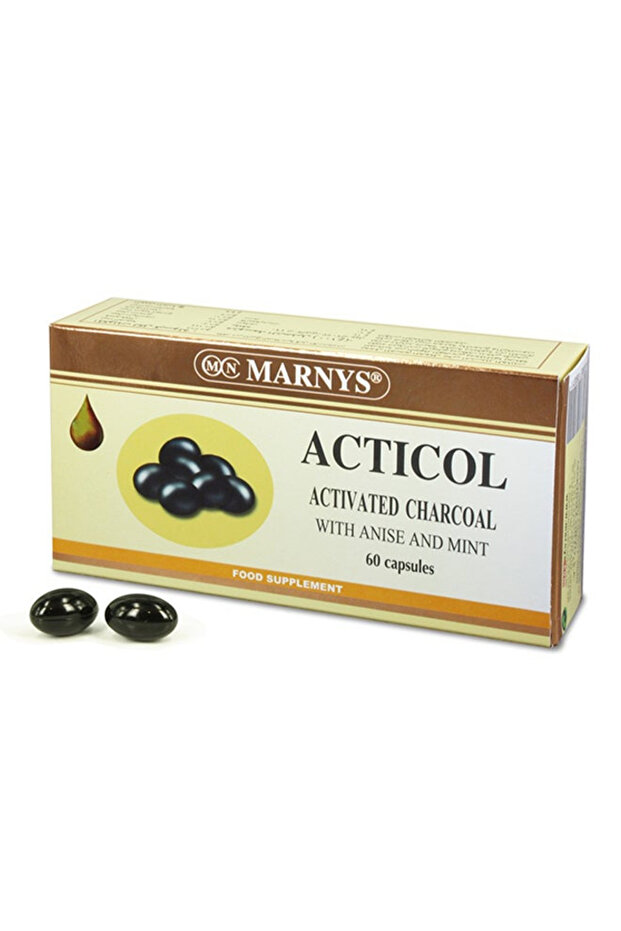 Acticol Activated Charcoal Capsules With Anise and Mint, 60S