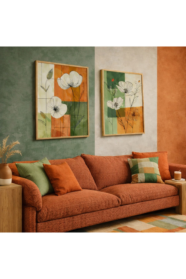 2 Parça Çerçeveli Tablo Seti - 1