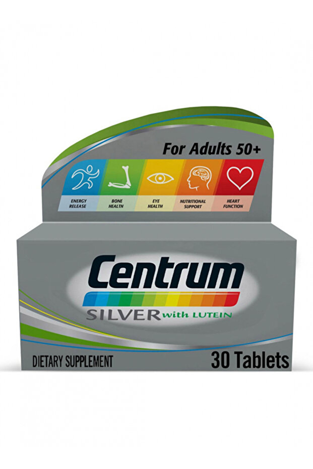 Silver With Lutein Tablets, 30S, Specially Formulated For Adults 50+