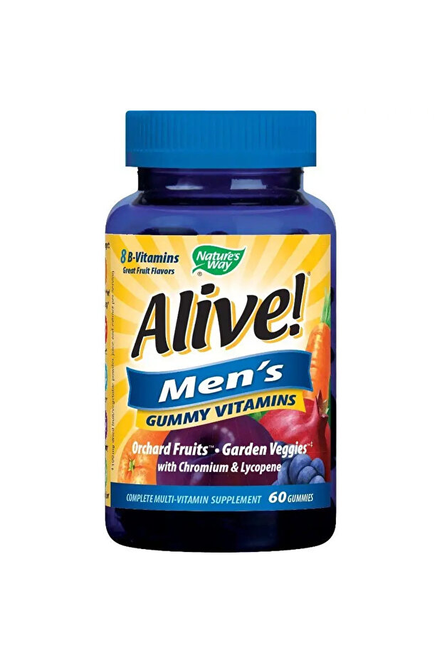 Alive Men's Gummy Vitamins Great Fruit Flavors Gummies 60's