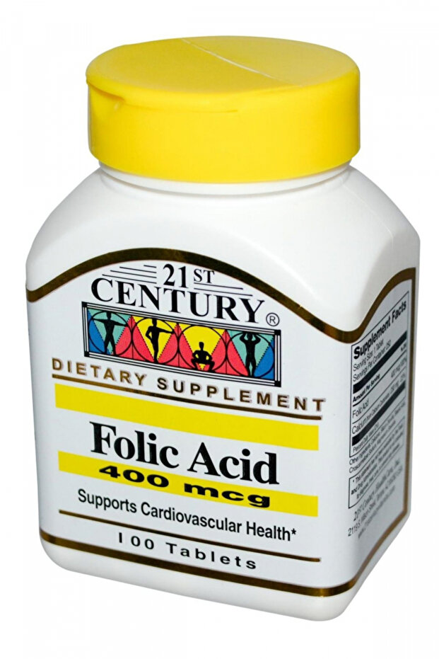 Folic Acid 400Mcg Tab, 100 Tablets