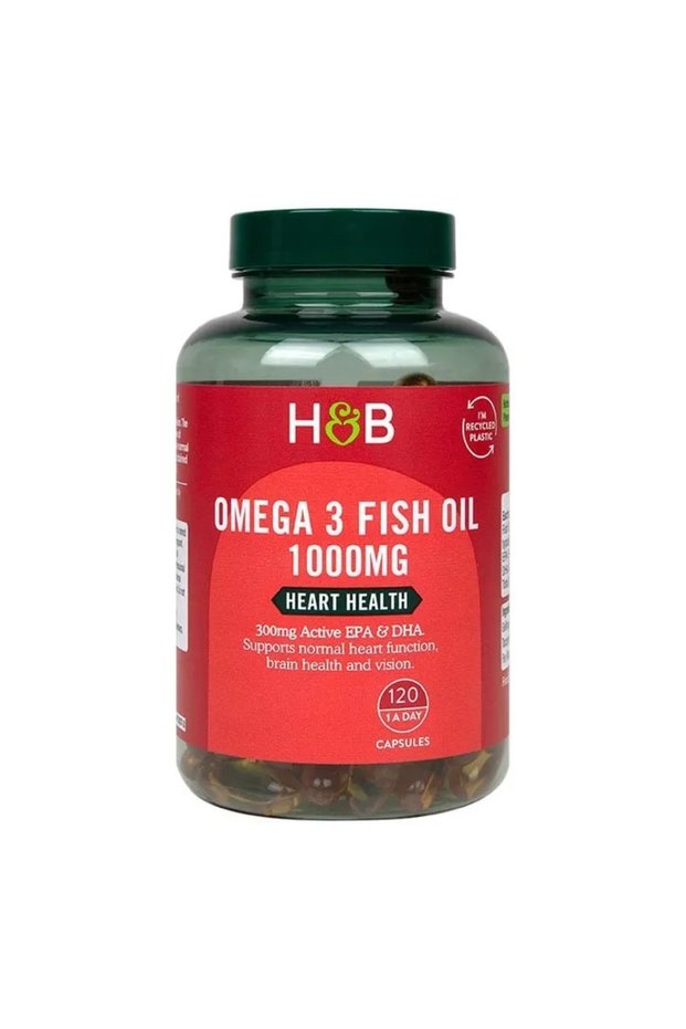1000mg Omega 3 Fish Oil Capsules For Heart Health, Pack of 120's