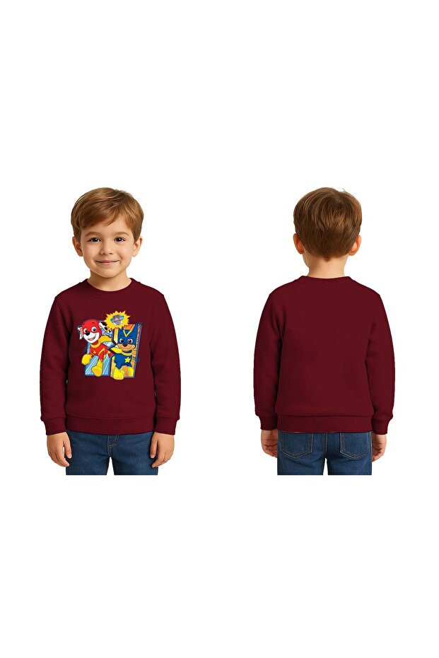 Unisex Pawpetrol Printed Children's Swaetshirt 3 Thread Raster