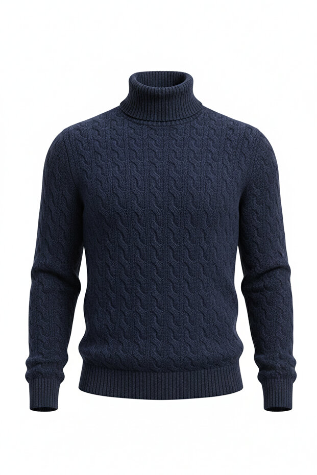 Erkek Balıkçı Yaka Kazak - 4