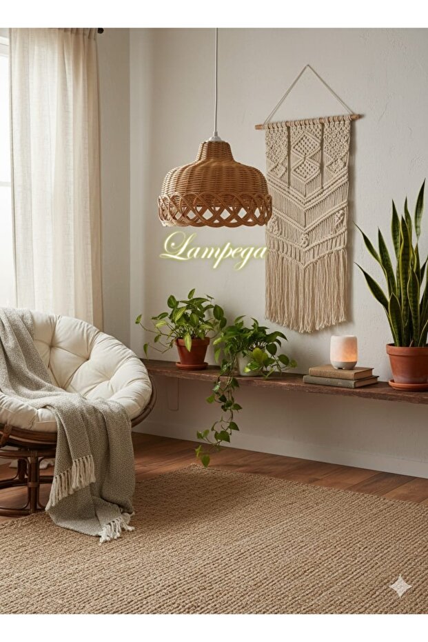 rattan bambu avize - 2