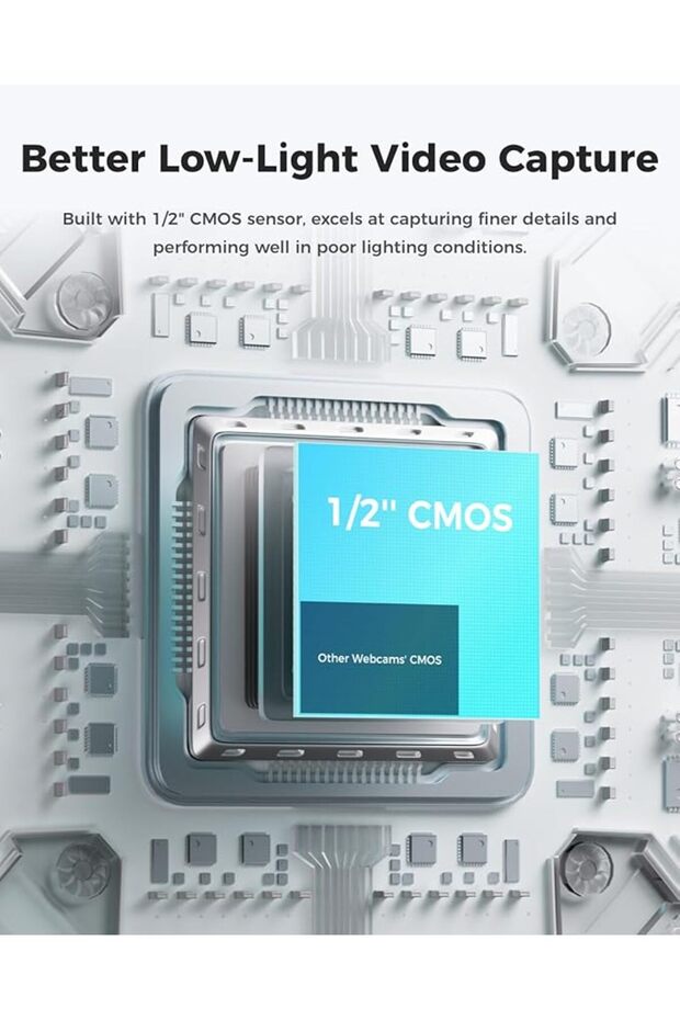 Meet 2-4K Webcam for PC, AI Frame and Auto Focus, Beauty Mode, 60 FPS, Webcam with Microphone - 6