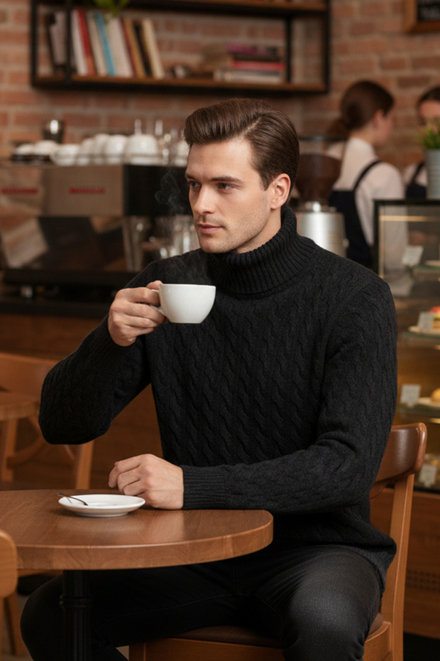 Erkek Balıkçı Yaka Kazak - 3