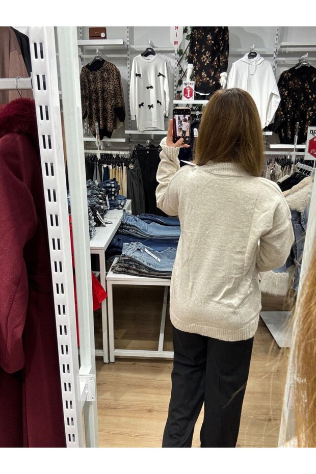 Teddy Figürlü Oversize Triko Kazak - 5